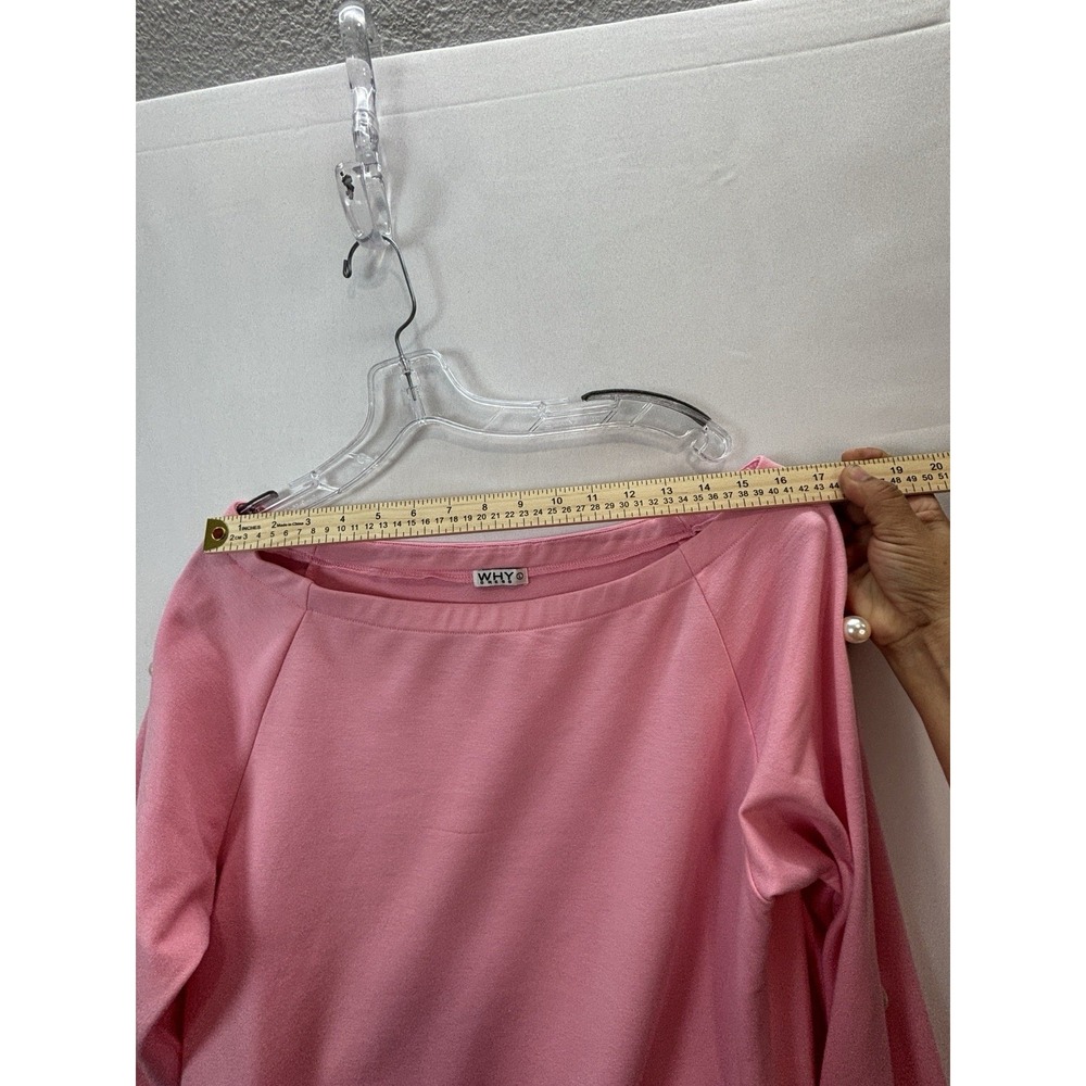 WHY DRESS Women’s Pink 2-Piece Knit Set Pearl Sweatshirt & Jogger Pants L - Picture 15 of 15